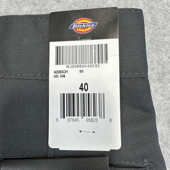 Dickies Twill Work Shorts Mens 40 Charcoal Loose Fit Wrinkle Resistant Easy Care - Picture 9 of 12